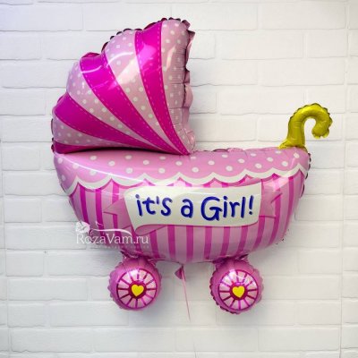 Шар коляска для девочки