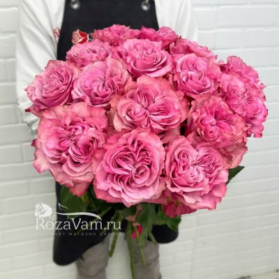 Букет из 15 роз Эквадор Кантри Блюз 70см