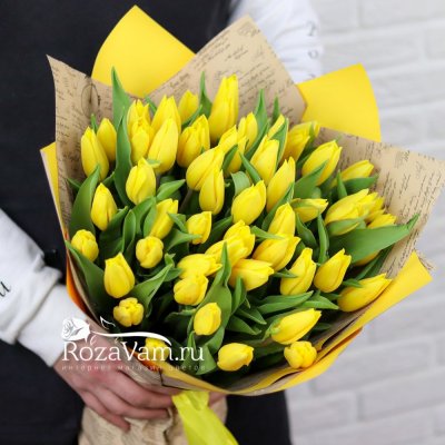 букет из жёлтых тюльпанов 25 шт
