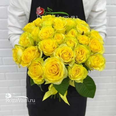 Букет из 101 жёлтой розы 70см