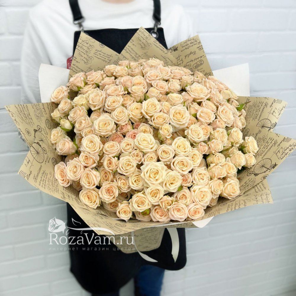 Букет из 51 кустовой розы Яна 50 см