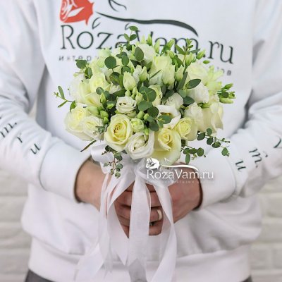 Свадебный Букет с гвоздикой и розами