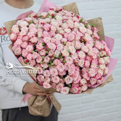 Букет из 51 кустовой розы Рефлекс 50  см