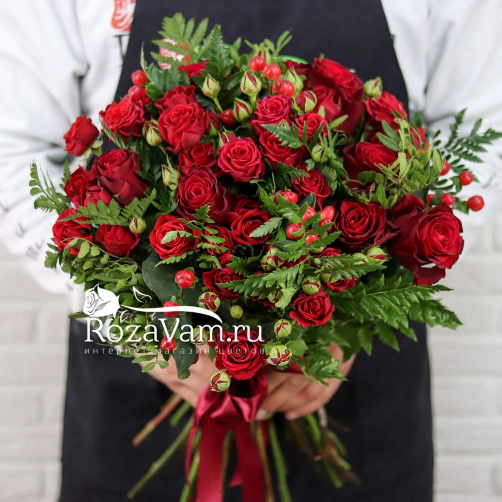 Красные розы с конфетами - 41 шт. за 8 руб. | Бесплатная доставка цветов по Москве