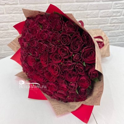 Букет из  101 красной розы (40 см)