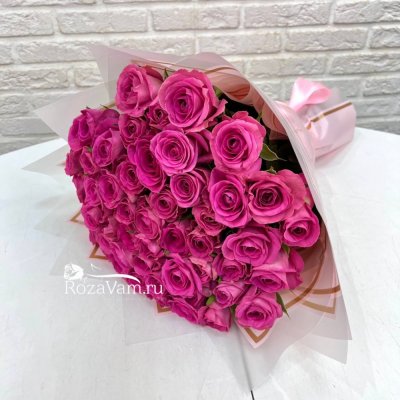 Букет из 51 розовой розы ( 40 см)