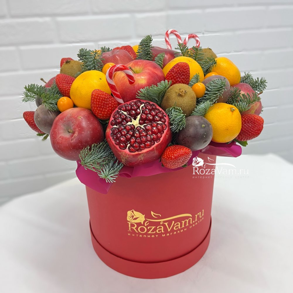 Новогодняя фруктовая коробочка