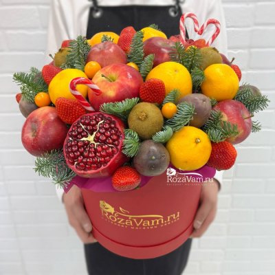Новогодняя фруктовая коробочка