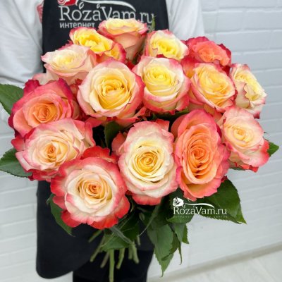 Букет из 15 роз Эквадор Фруттето 70см