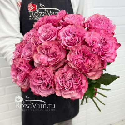 Букет из 15 роз Эквадор Кантри Блюз 60см