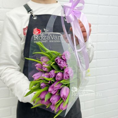 Букет  тюльпанов в сумке с 8 марта №3